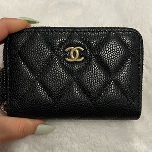 Quilted Black Card Case